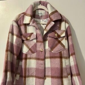 Cozy Pink Plaid Jacket